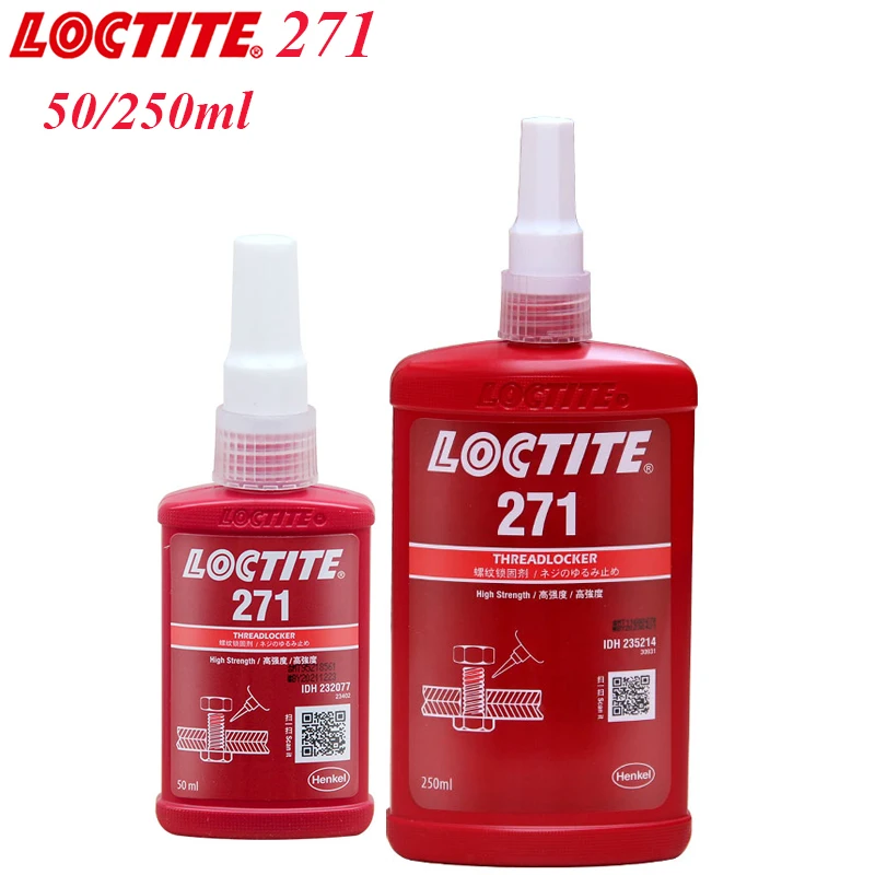

50 мл, 250 мл, клей с фиксацией резьбы Loctite 271, флуоресцентный клей для закручивания винтов, антивибрационный, предотвращающий движение, свободный клей