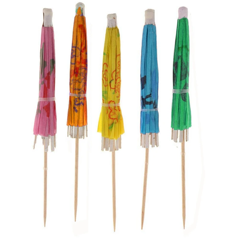 

200PCS Cocktail Umbrella Picks Cocktail Umbrella Picks Assortments Durable Easy To Use