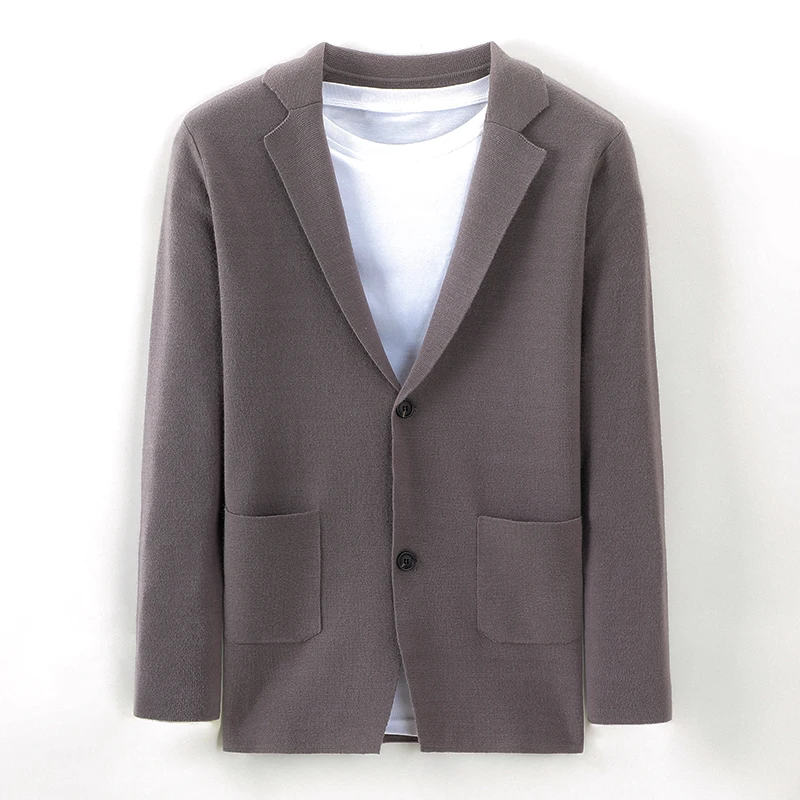 

Suit Version with Thickened Cardigan Button Design, Fashionable and Simple Men's Suit Jacket