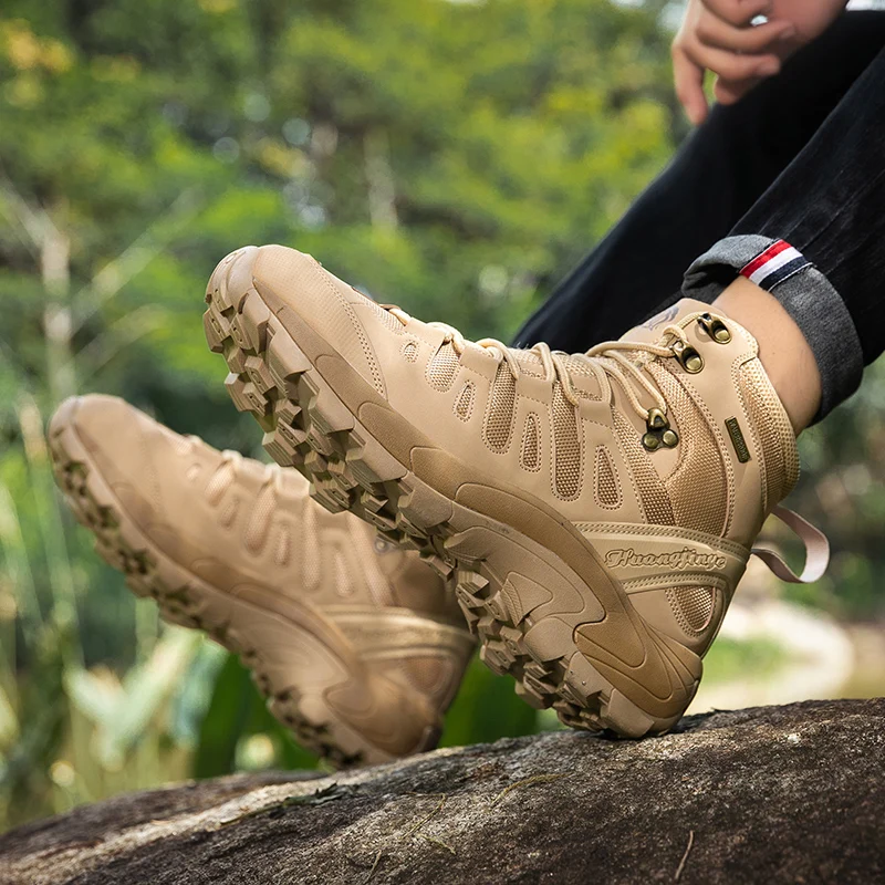 Summer Mesh Breathable Tactical Combat Boots Men Women Outdoor Hiking Sports Shoes 36-46 Size Ultralight 6