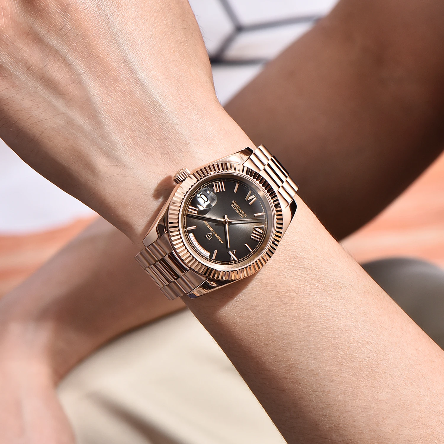 パガーニ デザイン DD40 メンズ腕時計ローズゴールド高級 NH36A