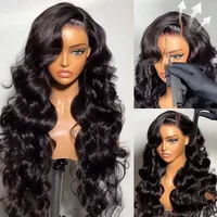 Perruques Lace Front Body Wave 13x4 de 34 pouces en cheveux humains, perruque frontale transparente brésilienne 13x6 pour femmes avec baby hair 4