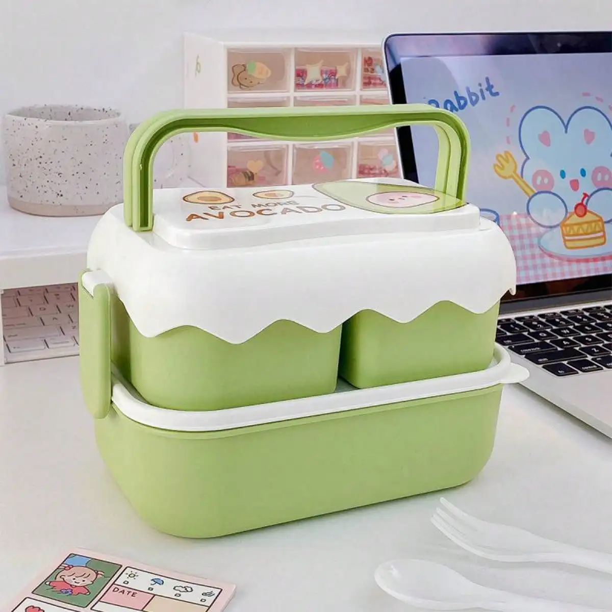 Tableware Double-deck Box with Large Capacity
