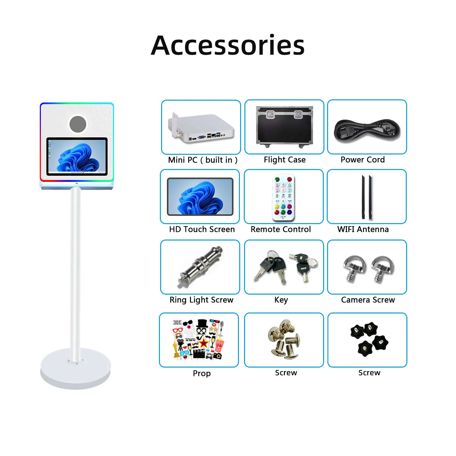 Professional Photobooth Mariage 15.6 Inch dslr Photo Booth Photographic Camera Studio Kit Shooting Accessories for Wedding Party