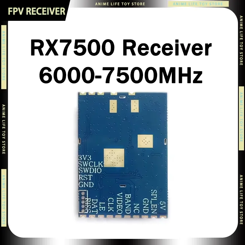 FPV Receiver Module RX7500 6000-7500MHz Wireless Video Receiving 7.2GHz ...