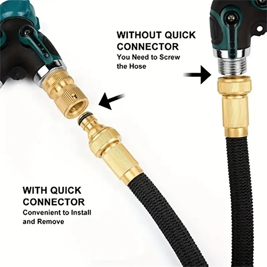 Garden Hose Connector 1Sets 3/4 Inches Brass Female And Male Quick Connect Water Hose Fitting