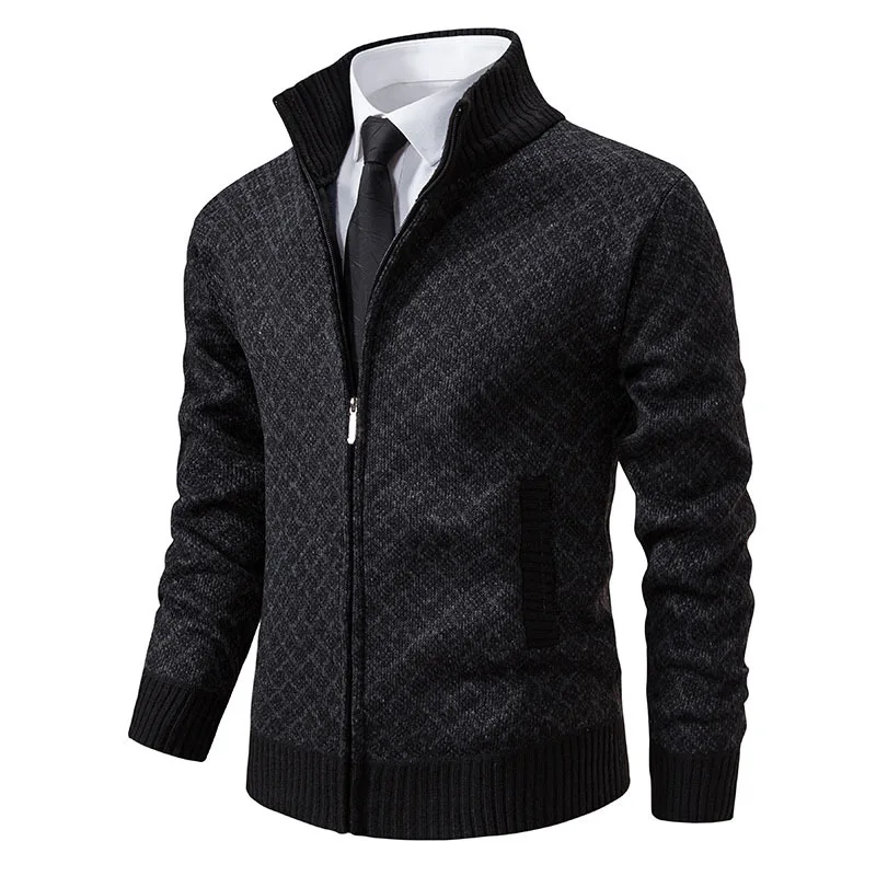 

Men's Winter Warm Thread Clothing with Plush and Thickened Sweaters New Trend Base Knit Sweater 2023 New Waffle Sweater