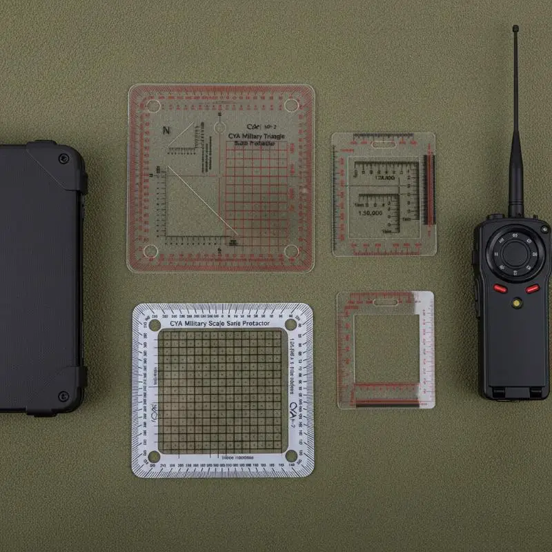 실용적인 군사 지형 지도 규모표 MGRS USNG 해상 및 육상 항해 모험용 좌표 규모표