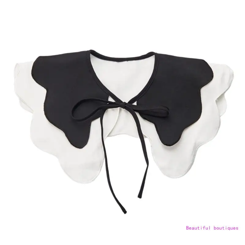 Simple Collar Shawl Sweet Tie Shawl for Sweater Hoodie Rickrack Collar Decorative Shirt Collar Dress Collar DropShip