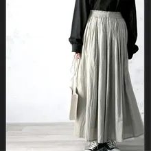 

Women's Skirt Japan Korean Casual Solid Color Literary Loose Skirt Temperament Autumn Spring Ladies New 2022 Fashion Female