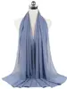 Nouveau foulard en mousseline uni pour femme, prêt-à-porter, hijab instantané, châle musulman, hijabs islamiques, écharpe arabe, foulards pour la tête