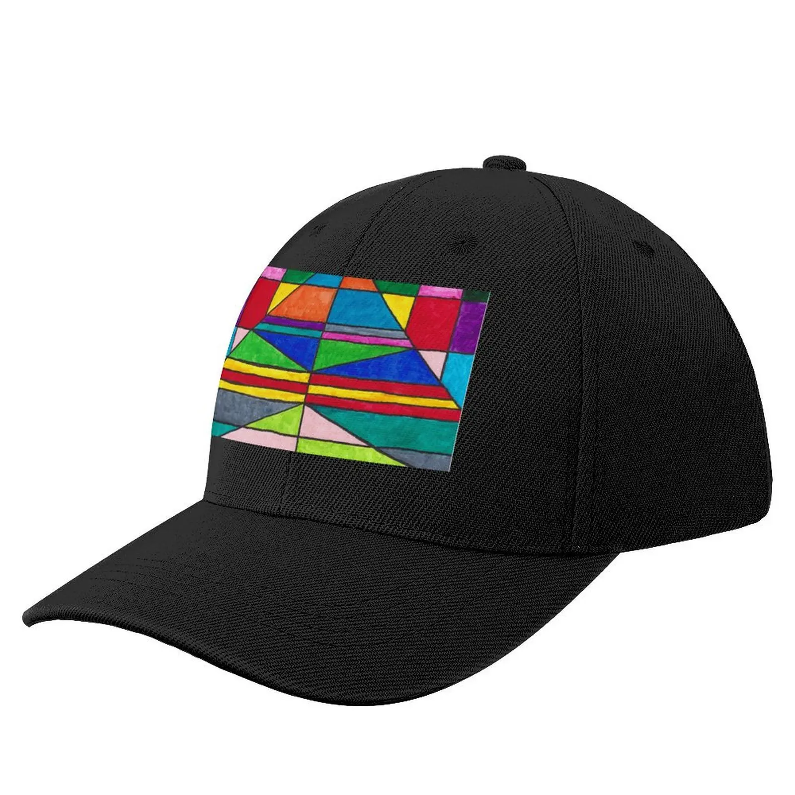 

Geometric Colors Baseball Cap Sun Cap summer hat Elegant Women's Hats Men's