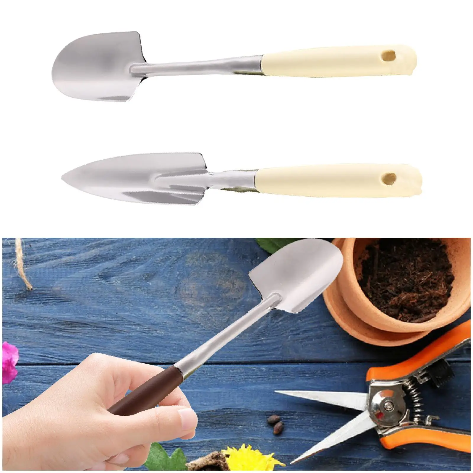 Small Garden Trowel Gardening Shovel Stainless Steel Garden Spade for Lawn and Yard Tools Gardening Work Digging Planting Small Garden Trowel Gardening Shovel Stainless Steel Garden Spade for Lawn and Yard Tools Gardening Work Digging Planting