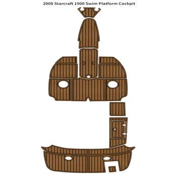 2008 스타크래프트 1900 수영 플랫폼 조종석 패드, 보트 EVA 폼 인조 티크 바닥 매트