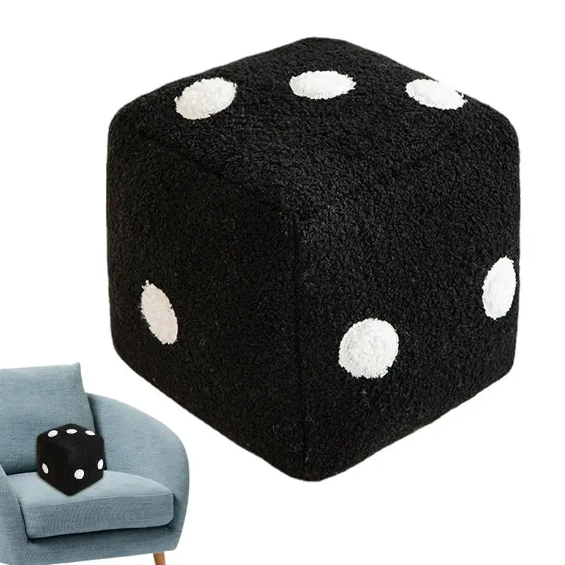 

Fuzzy Dice Stuffed Dice Toy Plush Game Dice Stuffed Throw Pillow Home Car Sofa Decoration Christmas Gifts For Kids Adults