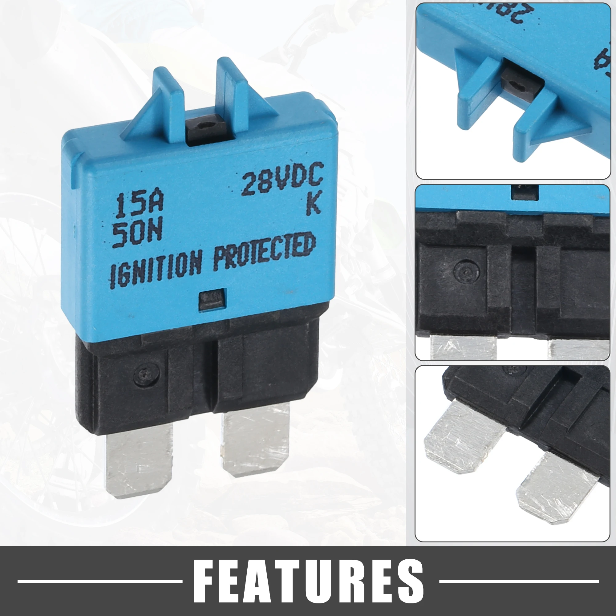 X Autohaux Circuit Breaker Blade Style Fuse Resettable for Car Truck Automotive Boat 15A 20A 30A DC 28V Car Accessories Parts