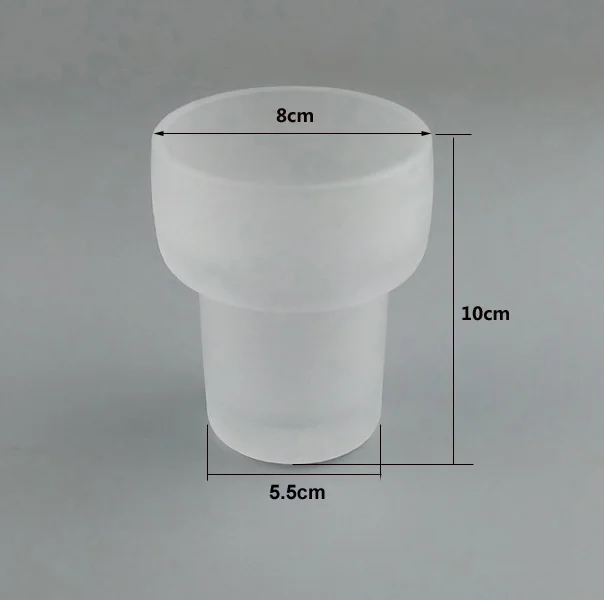 Description Picture 6 of itembathroom hotel household square round glass toothbrush cup frosted or transparent