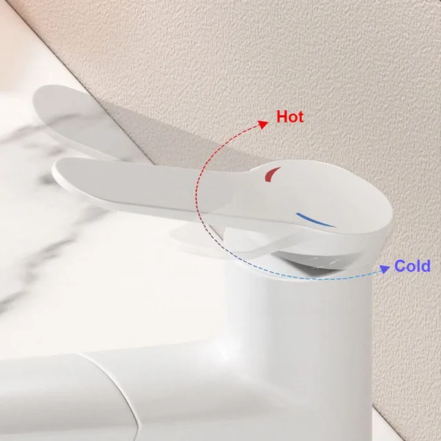 ก๊อกน้ำอ่างล้างหน้าแบบดึงออกสีขาว, ก๊อกน้ำอ่างล้างจานแบบยืดหยุ่นน้ำร้อนและน้ำเย็นติดตั้งบนดาดฟ้าพร้อมโหมดฝักบัวแบบสตรีม 3