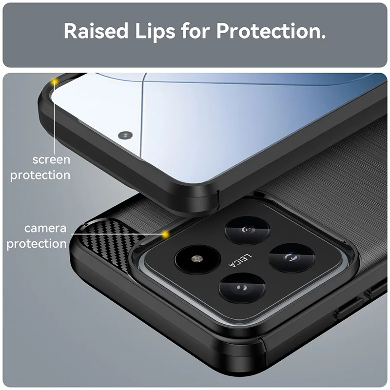Carbon Fiber Silicone Shockproof Armor Phone Case