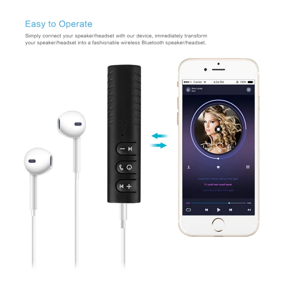 3.5mm Jack Wireless Bluetooth Receiver Bluetooth 5.0 Adapter Wireless Aux Receiver Adapter For Headphone PC Music MP3 Speaker