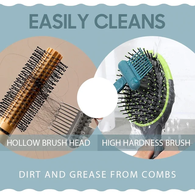 1PCS Plastic Handle Comb Cleaner Delicate Cleaning Removable Hair Brush Comb Cleaner Dropshipping 5