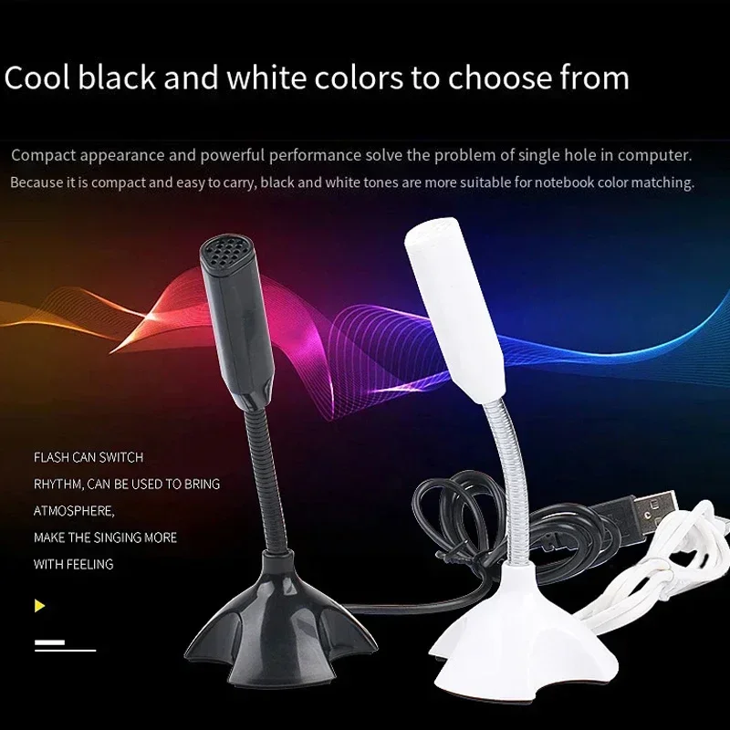 Microphone USB pour ordinateurs portables et ordinateurs réglable Studio chant jeu Streaming Mikrofon support micro avec support de bureau