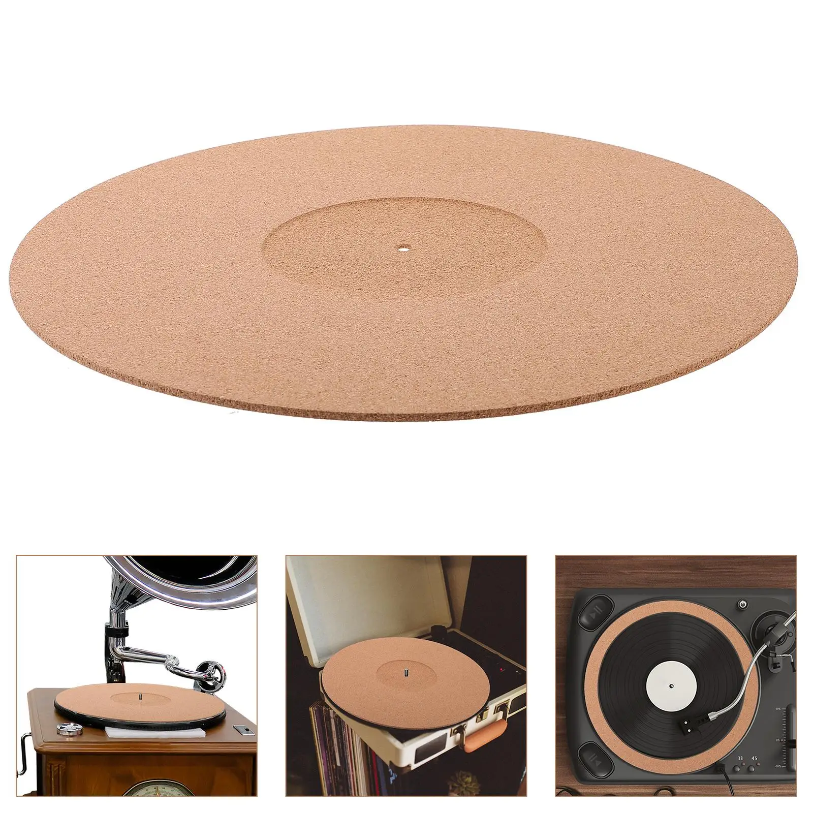 Cork Turntable Mat Vinyl Record Protective Pad Dj Equipment Accessories Portable Audio Video Anti Static Platter Slipmat