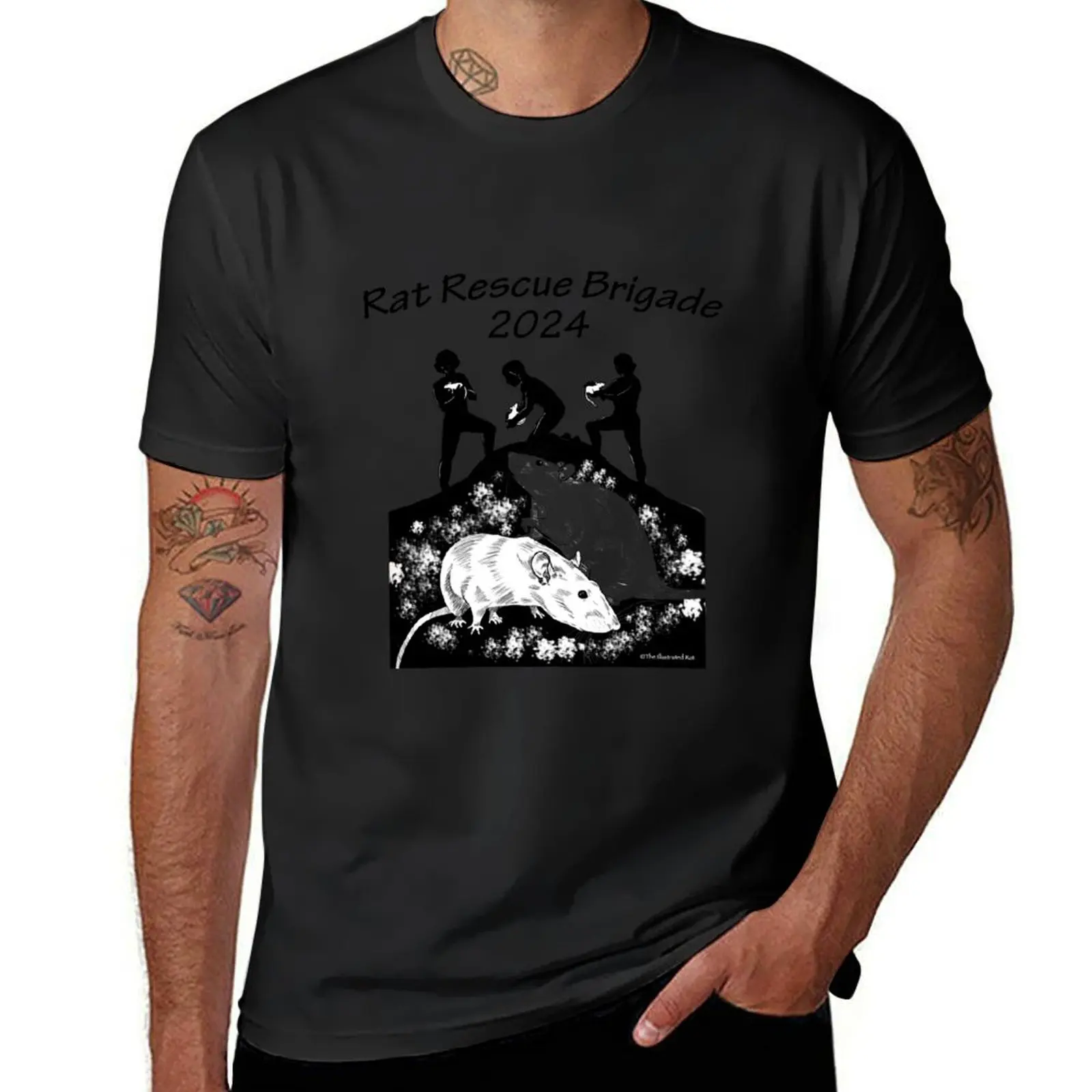 Support the Harbor View Park Rat Rescue T-Shirt animal prinfor boys blanks blacks men t shirts