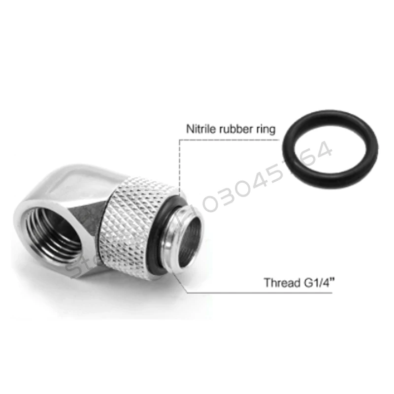 Multi-Angle Elbow Adapter with 360° Rotatable Compression Connector - Available in Three Colors