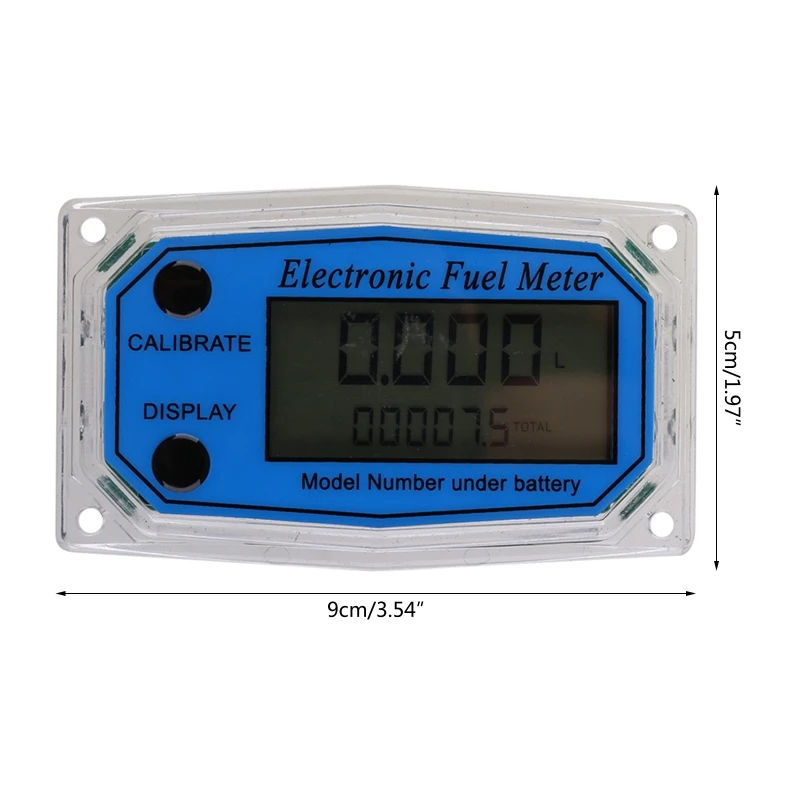 N58C Turbine Flow Meter Digital Oil Fuel Flow Meter Mini Pump Fuel Die sel Counter Display chip