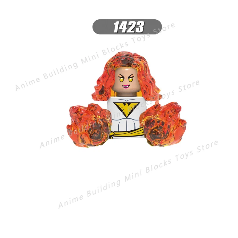 X0277 Disney Marvel Dark Phoenix Iceman Mystique Toys Building Blocks Assemble Brick Anime Mini Action Figures Toy for Kids Gift