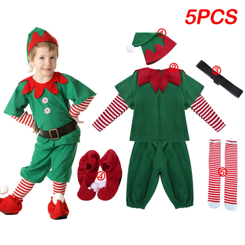 thumbnail image 1 of Conjunto de vestido rojo de Navidad para niños, traje de Papá Noel, ropa de fiesta, Año Nuevo, 1 of 4