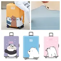 Cartoon Bear Luggage Protective Cover High Elasticity Painting Pattern Trolley Suitcase Dust Sleeves Dacron Travel Accessories 1