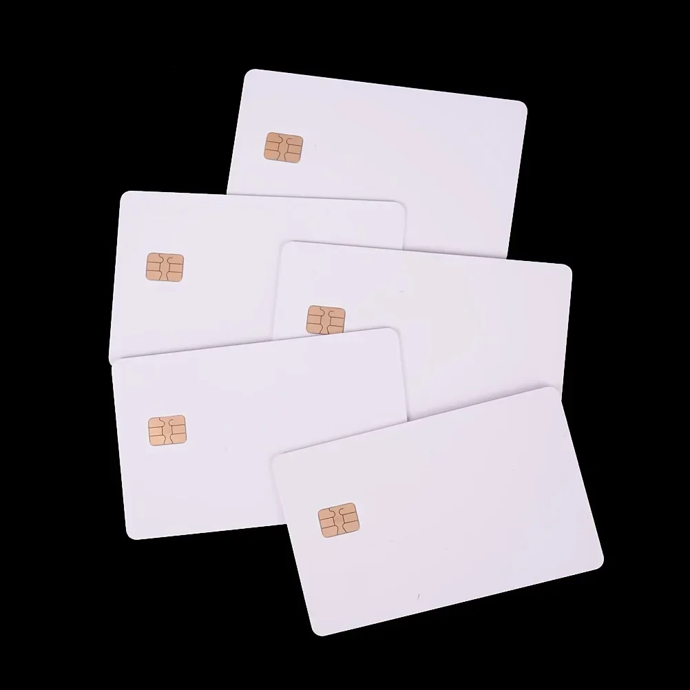 

50 Pieces ISO PVC IC With SLE4442 Chip Blank Smart Card Contact IC Card Safety White