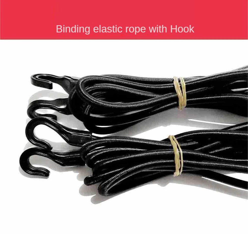 Bike Luggage Carrier Rope 10KG Loading Elastic Band Cargo Racks Tied Rubber Straps Rope/Suitcase Band With Hooks Cargo Straps Luggage Strap Cargo Tie Down Strap Tie Down Straps Lashing Strap Bungee Straps Elastic Binding Rope Bungee Cord Hooks