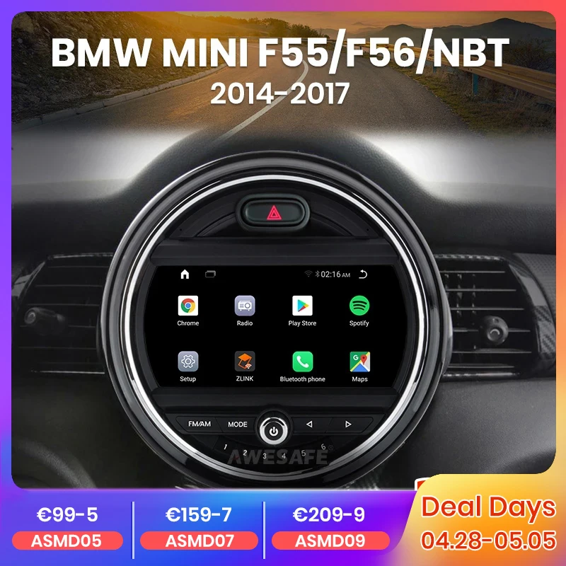 Awesafe Px9 For Bmw Mini F55 F56 Nbt 20142017 Car Radio Multimedia