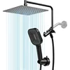 Rain Shower Heads with Handheld Spray Combo, 10 Inch High Pressure Rainfall Shower Head with 11" Extension Arm 1