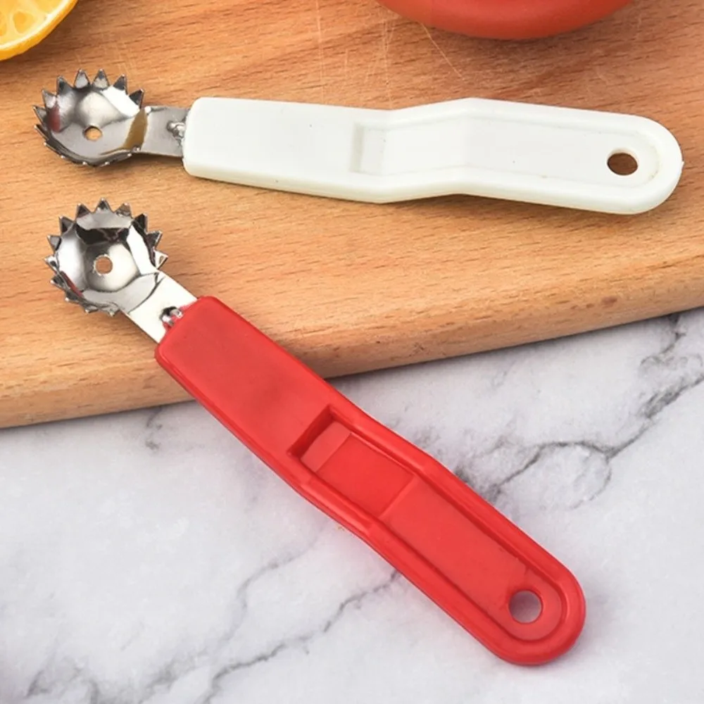 4pcs Stainless Steel Fruit Corer Tool with Hole Easily Remove Fruit Corer Extractor Plastic Handle Portable Strawberry Huller