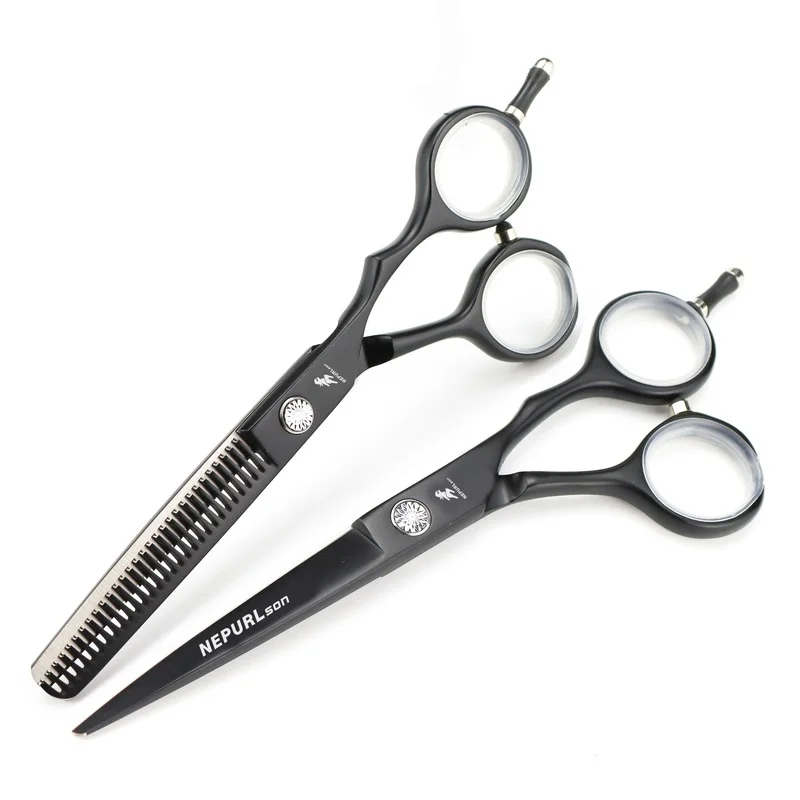 

Nepurlson 5.5 Inch Professional Barber Hair Cutting Thinning Styling Tool Japan 440c Hairdressing Scissors Set Hair Salon Shears