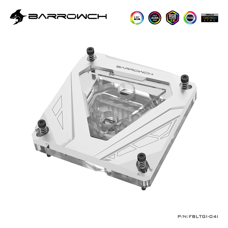 Водяной блок процессора BARROWCH для Intel 115X X99 X299 LGA1700 1200 охладитель белый черный