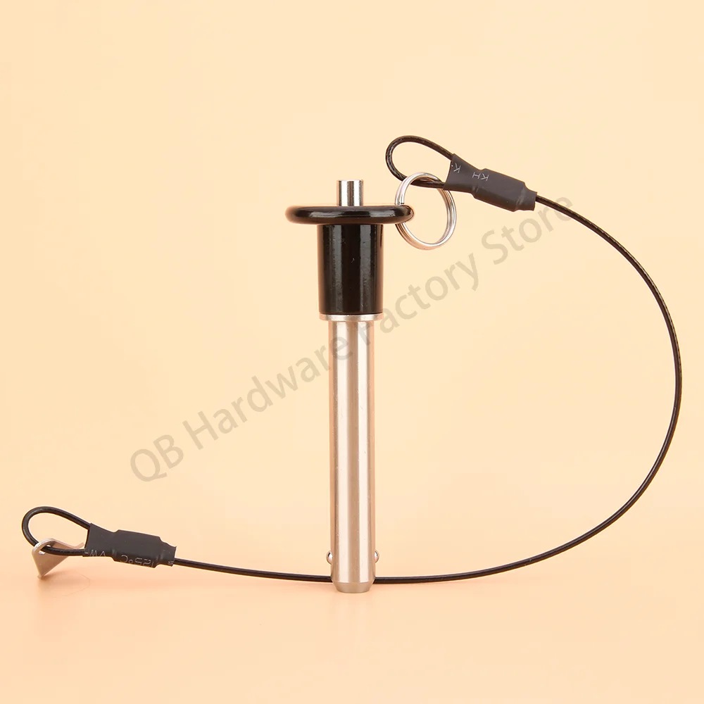 Stainless Steel Ball Lock Pins High Quality QB011 Locating Pins SUS304 Stainless Steel Quick Release Ball Lock Pin With Rope for use fastening