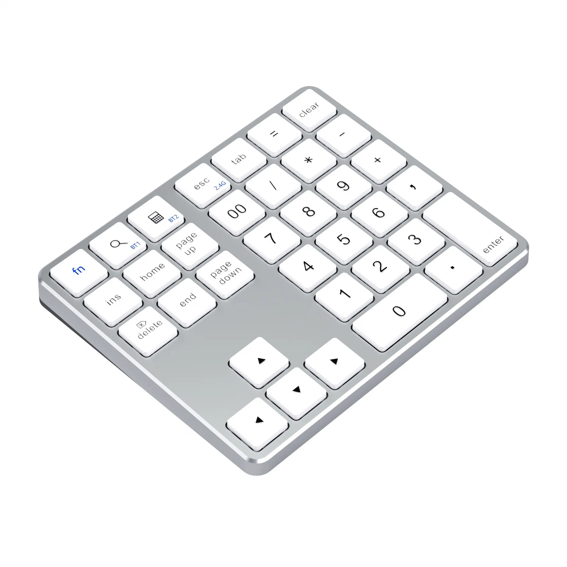 35 Keys Dual Bluetooth Number Keyboard 2.4G Wireless Pad Thin Rechargeable Keypa