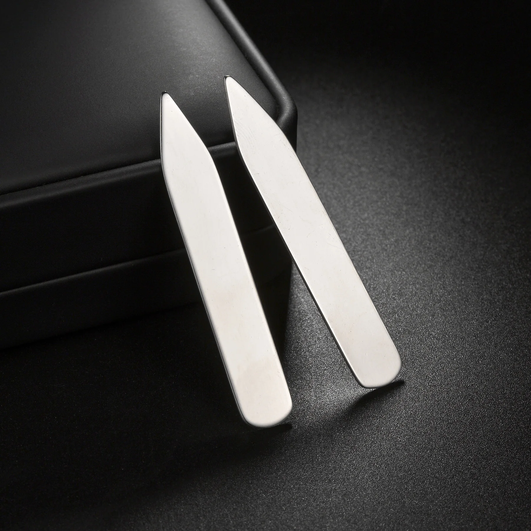 2Pcs Stainless Steel Collar Stays Bones For Shirt Dress Business Party Jewelry 2.44'' Men's Best Gift Wholesale