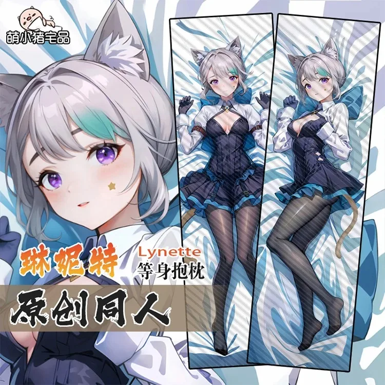 

Anime Genshin Impact Lynette Cartoon Double-Sided Dakimakura Hing Body Pillow Case Cosplay Otaku Pillowcase Cushion Cover