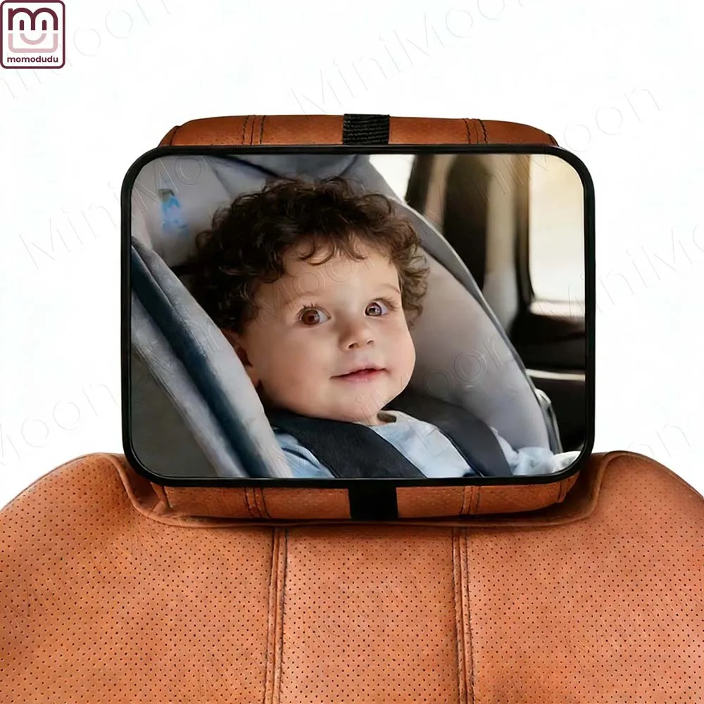 1 miroir de voiture pour bébé incassable, rétroviseur universel pour surveiller en toute sécurité le siège auto, facile à installer