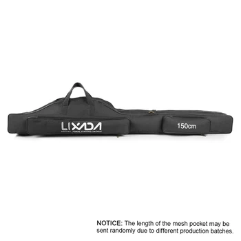 Lixada 190cm Fishing Bag Portable Folding Fishing Rod Reel Bag Fishing Pole Gear Tackle Tool Carry Case Carrier Travel Bag Stora 5