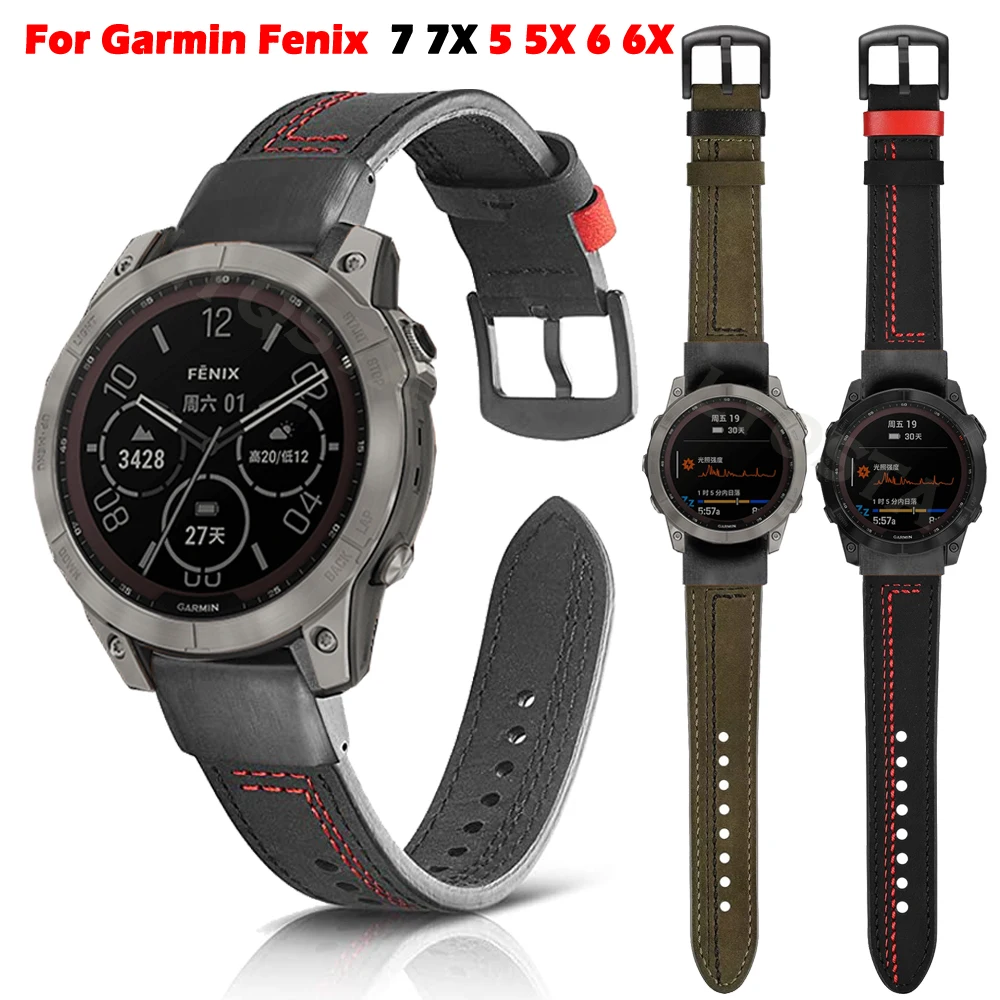 Leather Wristband Accessory Leather Epix Bracelet Garmin Fenix 7x