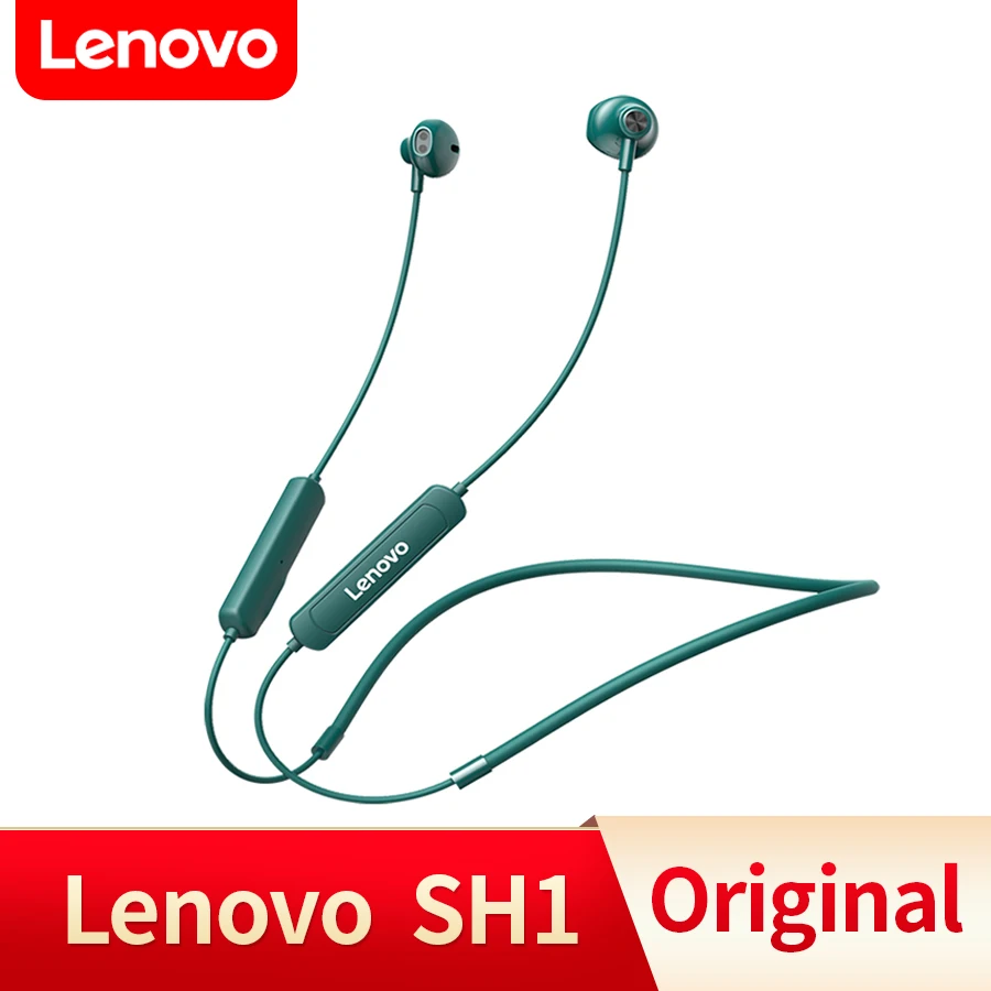 Lenovo Sh1 Auricolare Wireless Bluetooth 5.0 Cuffie Con Archetto Da Collo Hifi Qualità Del Suono Ipx5 Cuffie Sportive Impermeabili Auricolari Magnetic