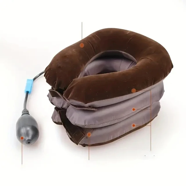 1 Piece Single Tube Semi-Plush Air Cervical Massage Relaxation Pillow, Effective Neck Relaxation, Suitable for Men and Women - M 4