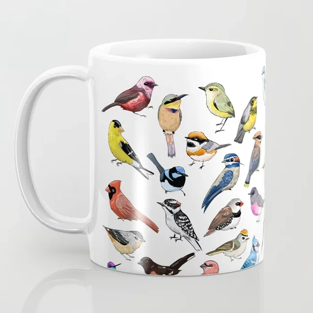 Birds Coffee Mug 11oz Ceramic coffee Coffee Mug Home Milk Cup Tits Lover  Friends Birthday Gift MUG